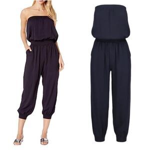 Bishop + Young Women's Black strapless  jumpsuit size Large nwt